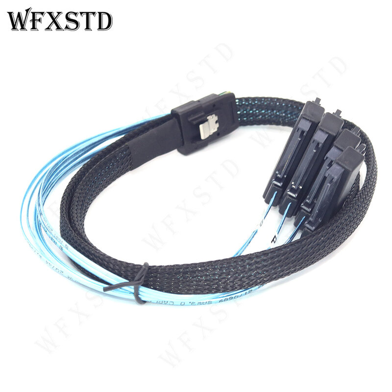 3FT 1M 36Pins Mini SAS 36pins SFF-8087 to 4 SFF-8482 Connectors With SATA Power Cable