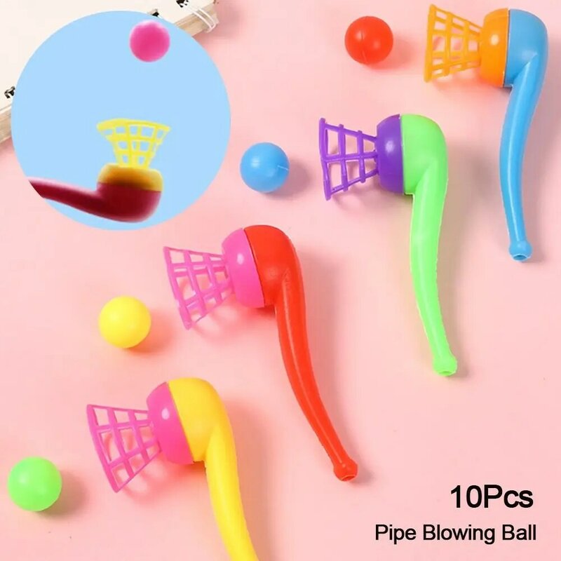 10 шт. забавные подарки для игр на открытом воздухе, детские игрушки, цветные рандомные развивающие игрушки, тренировочные игрушки для баланса, трубки, выдувной шар
