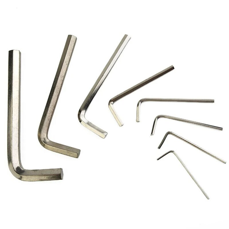 Chave sextavada Chave de aço, chave de fenda hexagonal, ferramentas de reparo manual, tipo L, 1.5mm, 2mm, 2.5mm, 3mm, 8mm, 10mm, 1 pc