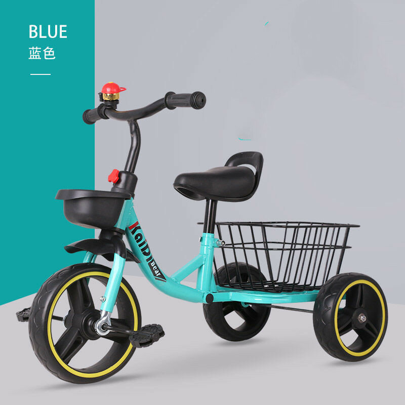 Triciclo para niños, bicicleta antirollover, pedal para niños, coche de juguete para montar, regalo de cumpleaños para niños y niñas