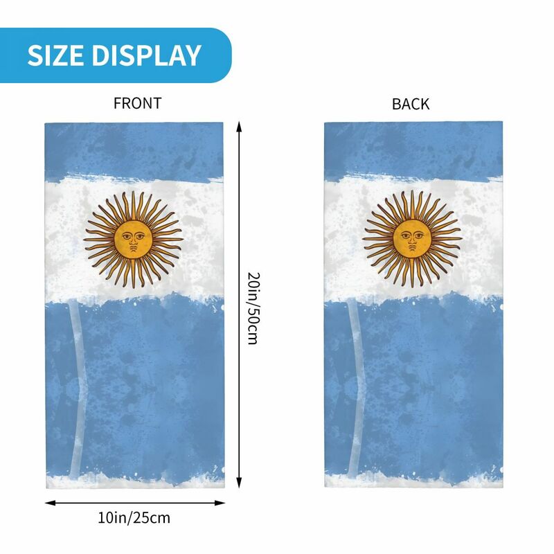 Бандана-гранж с флагом Аргентины, Шейная Обложка для мотоцикла, клуба, аргентинского флага, шарф для лица, Балаклава, для пешего туризма, унисекс, для взрослых, для зимы