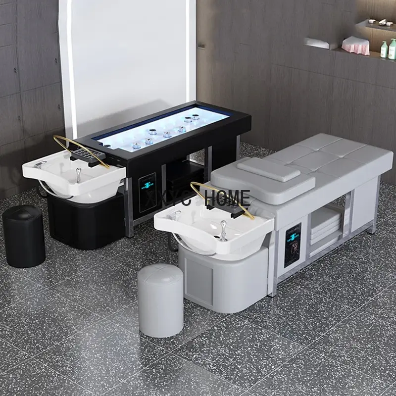 Shampo-lavabo de circulación de agua, mueble de terapia de lujo, cómodo, MQ50SC