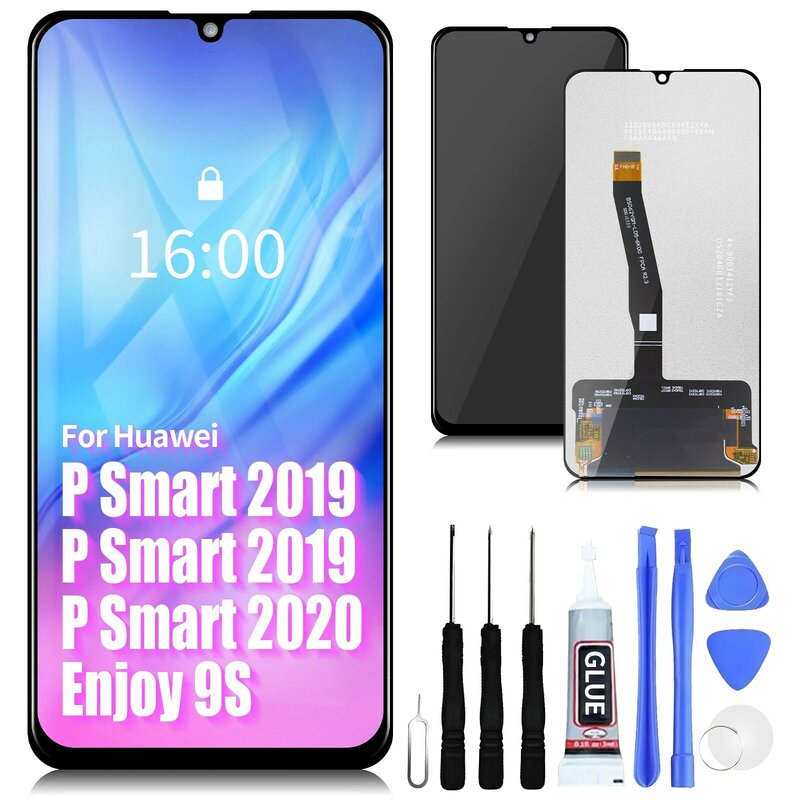 Pantalla LCD de 6,21 pulgadas para HUAWEI P Smart 2019 Enjoy 9s, digitalizador de pantalla táctil de teléfono, reemplazo de pantalla LCD para P Smart 2019