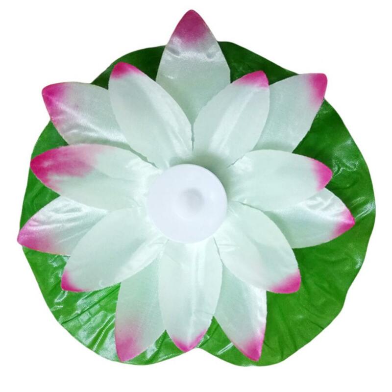 Electric Candle LED Wishing Light Garden Pond Pool Water Float Lotus Flower Lamp