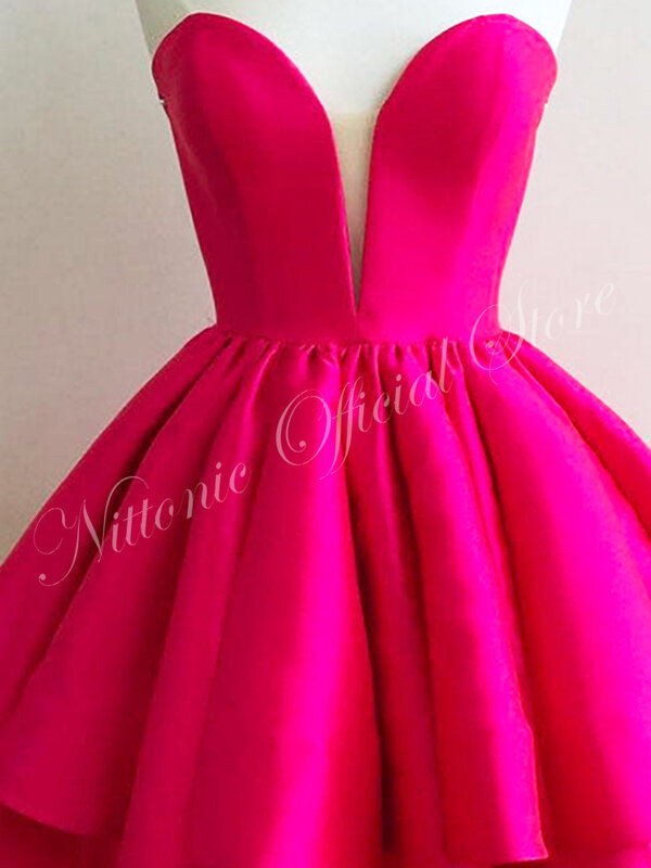 Розовое Коктейльное Платье для встречи выпускников, без рукавов, выше колена, а-силуэт, с драпировкой, для выпускного вечера, 2023