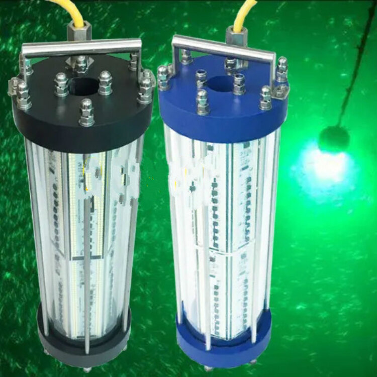 Luci da pesca a LED subacquee IP68 tonno d'altura coda di capelli pesca illuminazione verde esca che attira la lampada per pesci