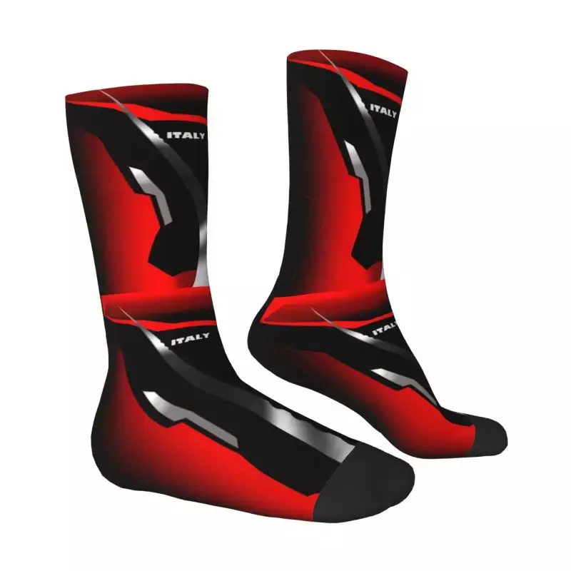 Calcetines divertidos con estampado 3D para hombre y mujer, calcetín Unisex cómodo, ideal para carreras de motos Ducatis