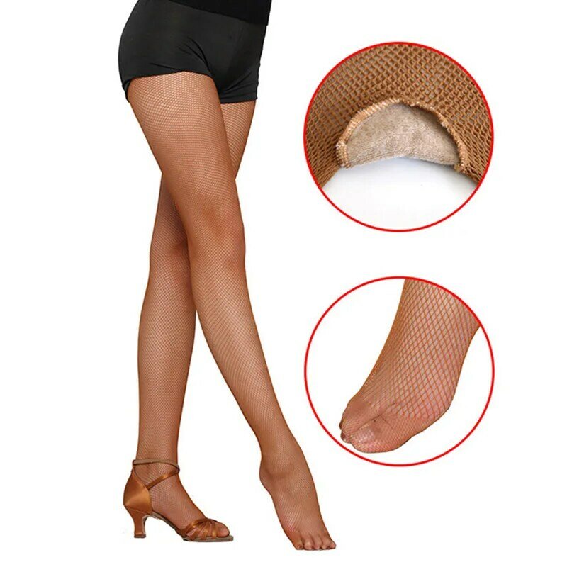 USHINE Cheap Latin Dance Practice Ladies Latin Dance Socksfine Mesh Fishnet Stockings Small Mesh Stockings Womens Tights