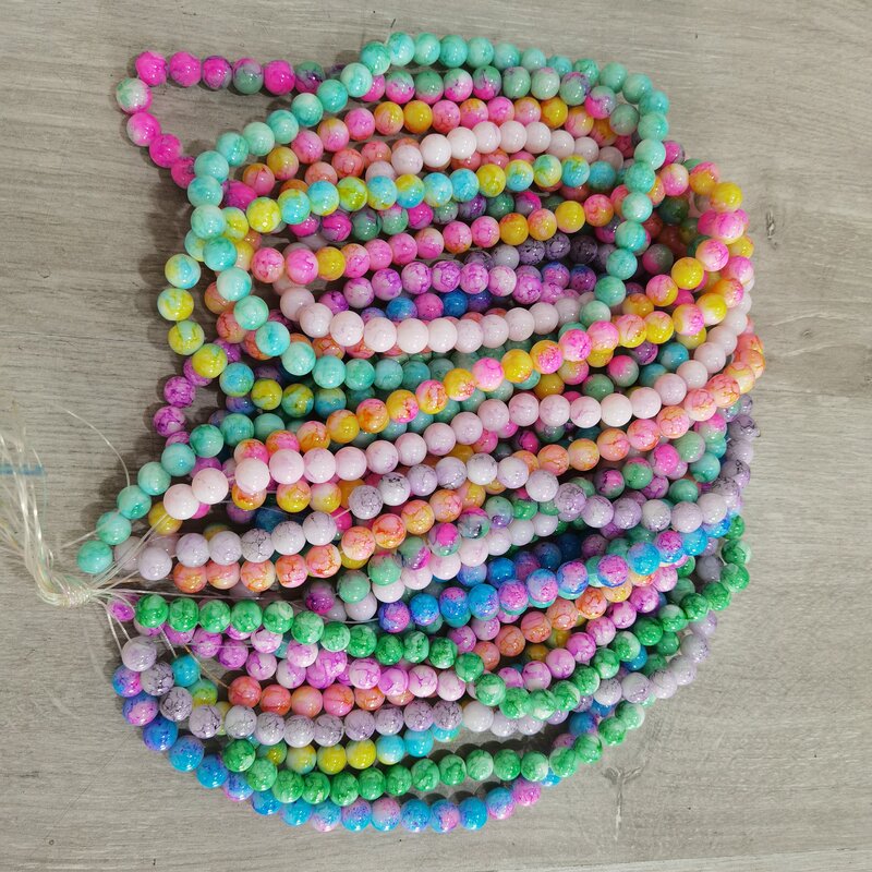 20 Strand Mixed Glass Beads 38pcs each strand in 10mm for women diy jewelry M30