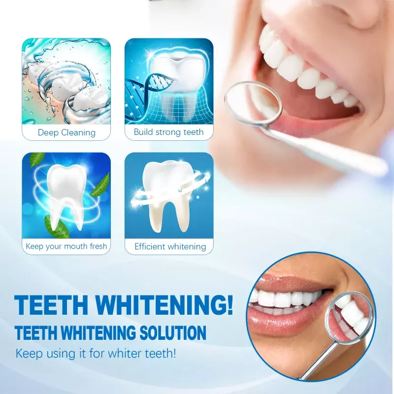 Essence de blanchiment des dents, élimine la carie dentaire, sérum SAF, haleine fraîche, hygiène buccale, outils de livres dentaires