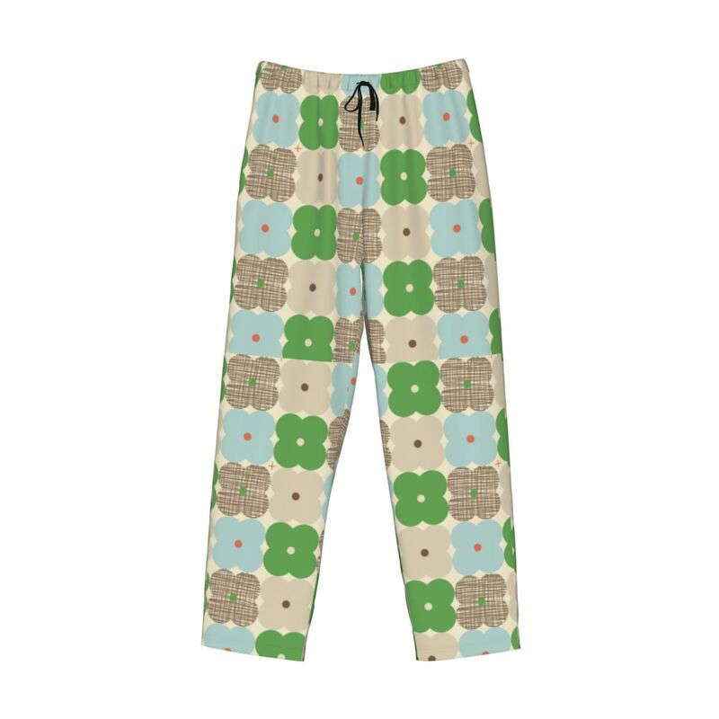 Orla Kiely-pantalones de pijama con estampado Floral escandinavo para hombre, ropa de dormir personalizada, pantalones elásticos con bolsillos