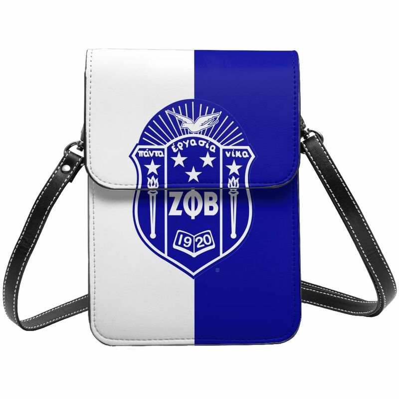 Zeta Phi Beta ZPB Sorority Crossbody Wallet Cell Phone Bag Shoulder Bag Cell Phone Purse Adjustable Strap