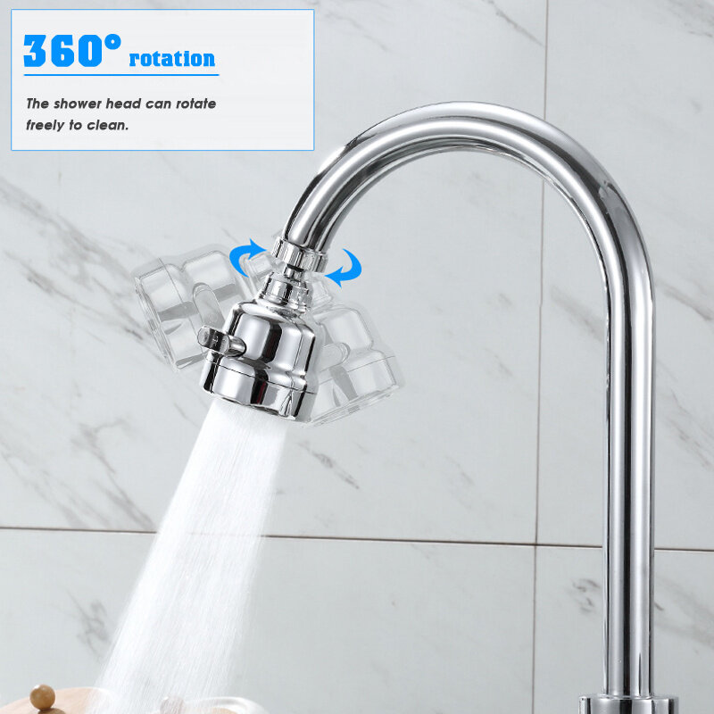 Adattatore universale per rubinetto da cucina a 3 modalità aeratore soffione doccia pressione risparmio idrico domestico gorgogliatore filtro antispruzzo rubinetto ugello connettore