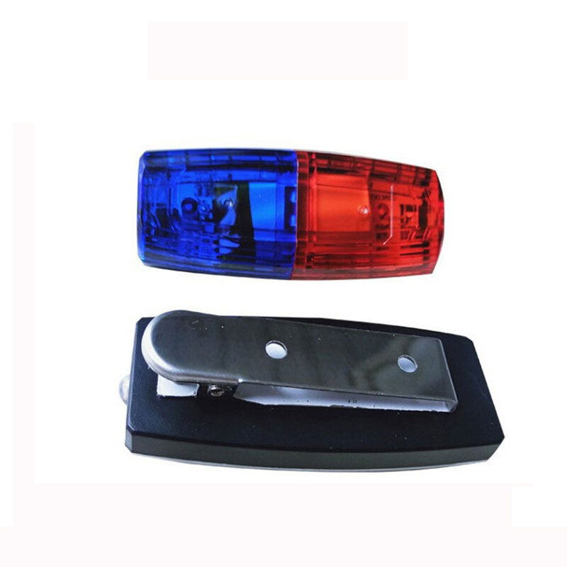 Portátil USB LED Shoulder Clip Lamp, vermelho, azul, piscando, emergência, segurança, sinal de aviso, luz policial