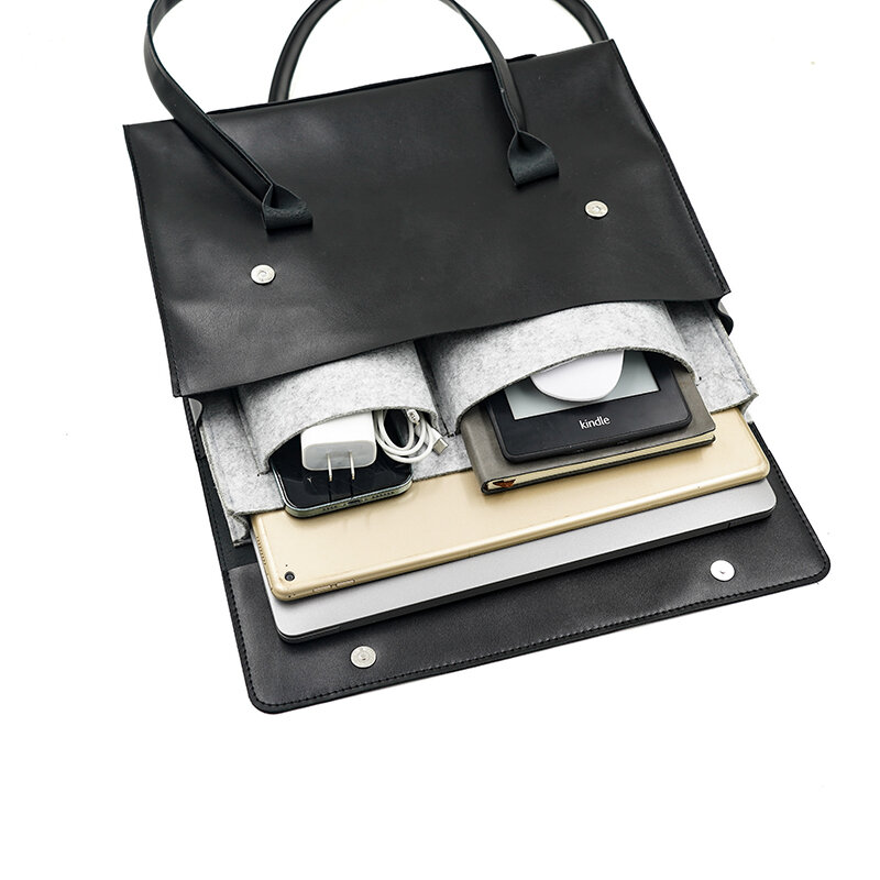 สุภาพสตรีกระเป๋าหนัง PU กระเป๋าถือ13/14/15 6/16นิ้วสำหรับ Macbook Air แท็บเล็ต HuaWei MateBook Thinkpad กระเป๋าไหล่เดี่ยว