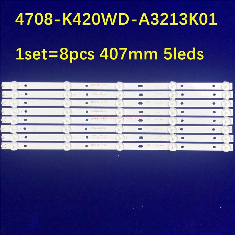 LED 스트립, 43PFT6100S/67 42PUF6052/T3 43PFT4001 43PHT4001/60 K430WD9 4708-K420WD-A3213K01 4708-K43WDR-A1213K04, 10 키트, 신제품