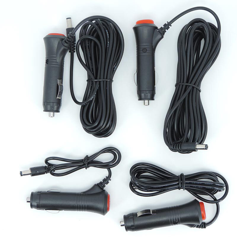 Автомобильный адаптер для зарядки, 12 В, 24 В постоянного тока, Удлинительный кабель питания для камеры монитора автомобиля, 2,1x5,5 мм, 0,5-5 м