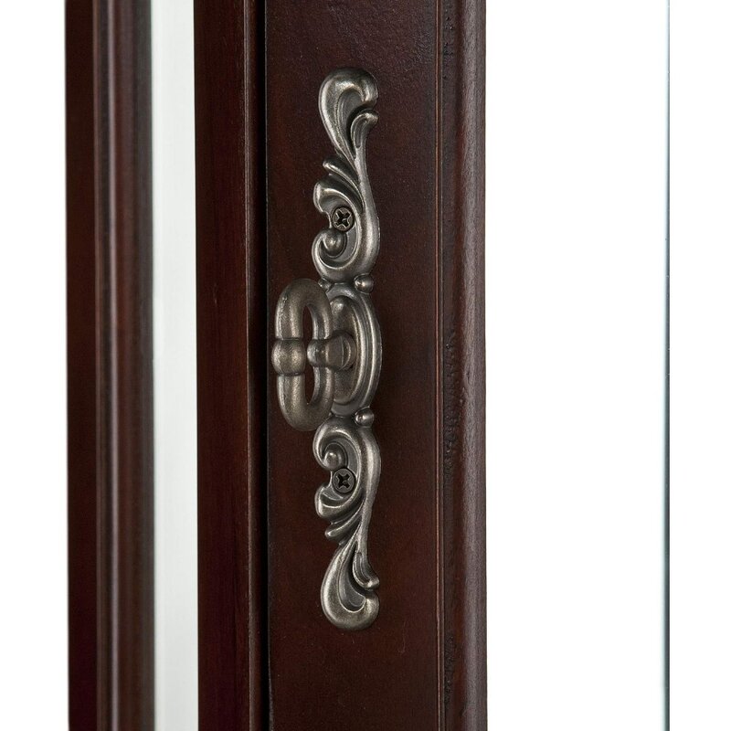 Family Rich Standing Wine Cabinet, 15.5 inches deep x 21.25 inches wide x 70 inches high, reddish brown, free shipping