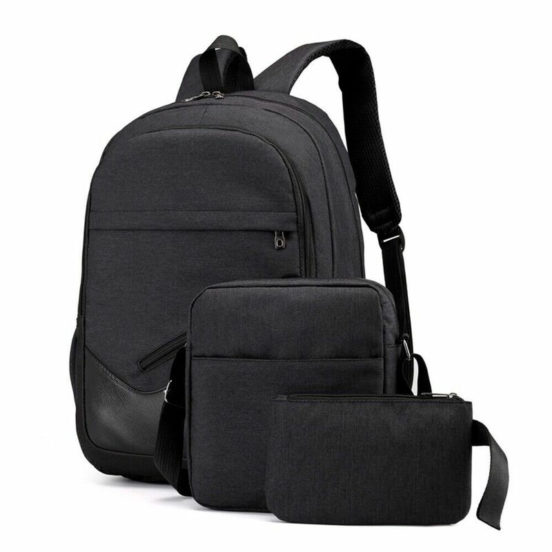 Повседневная сумка через плечо из полиэстера для мужчин и женщин, дорожный рюкзак, школьные сумки для книг, 3 шт.