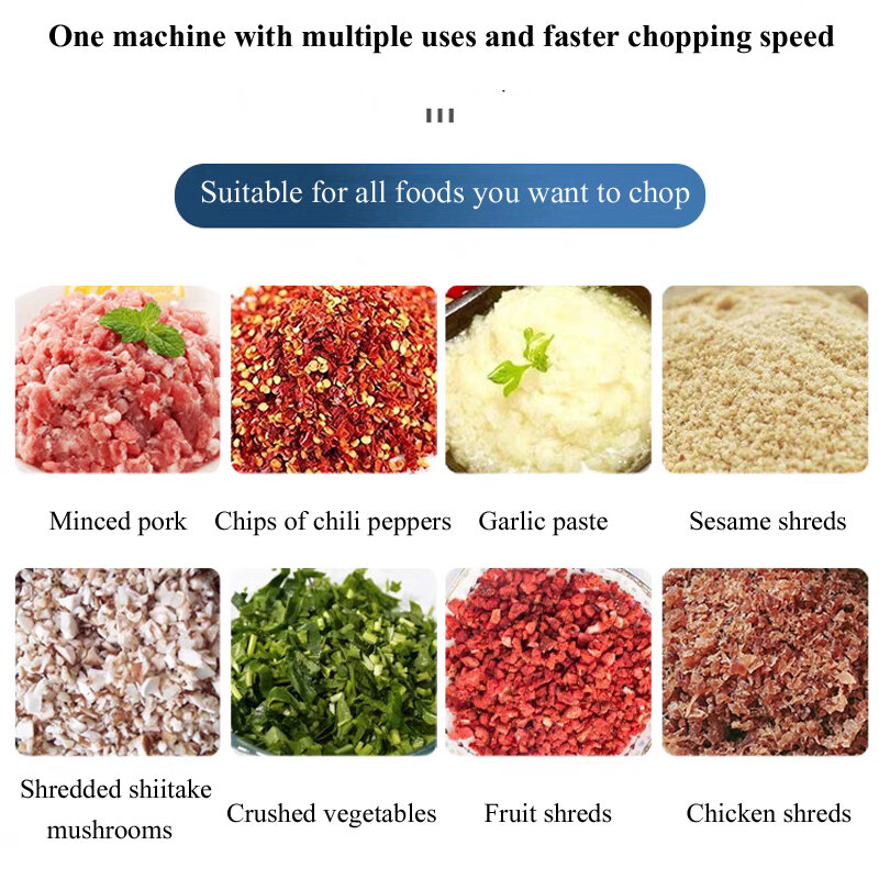 Coupe-légumes commercial électrique, bol, hachoir, chili, oignon, vidéo, machine de découpe de légumes