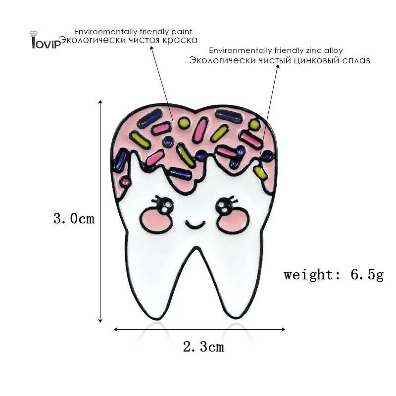 Odznaka dentysta broszka zęby i szczoteczka do zębów broszki do zębów szkliwa ubrania akcesoria dekoracyjne prezent dla dentysty