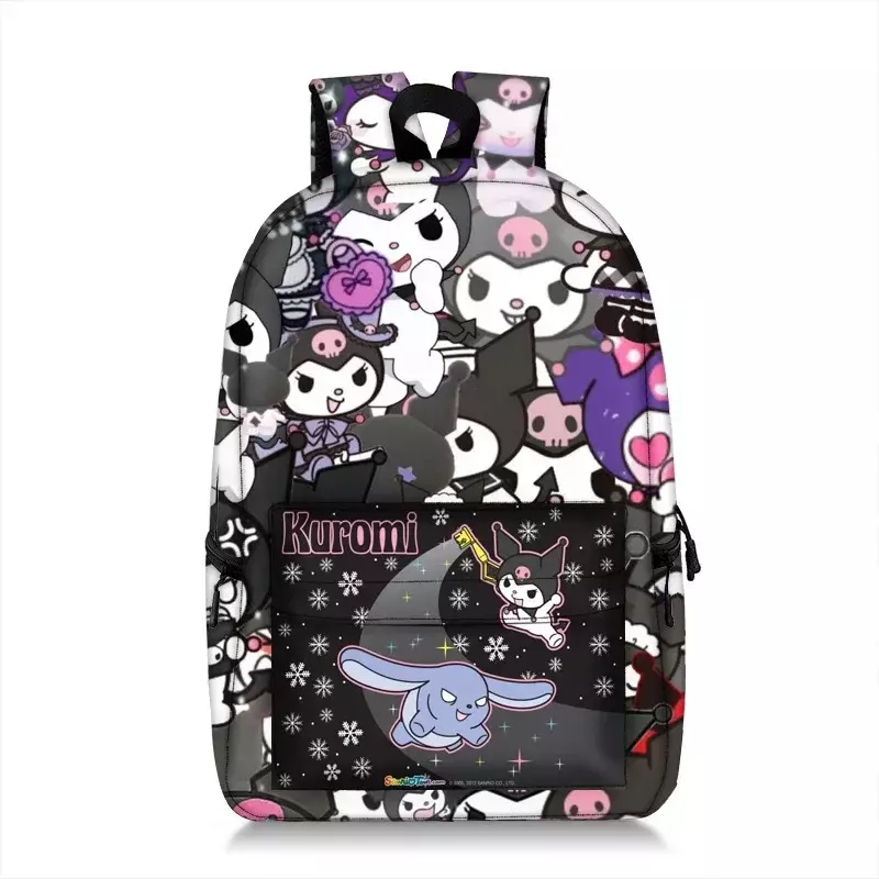 MINISO Sanrio Kuromi женский вместительный водонепроницаемый рюкзак для детей аниме косплей сумка для путешествий школьный Студент квадратная сумка подарок