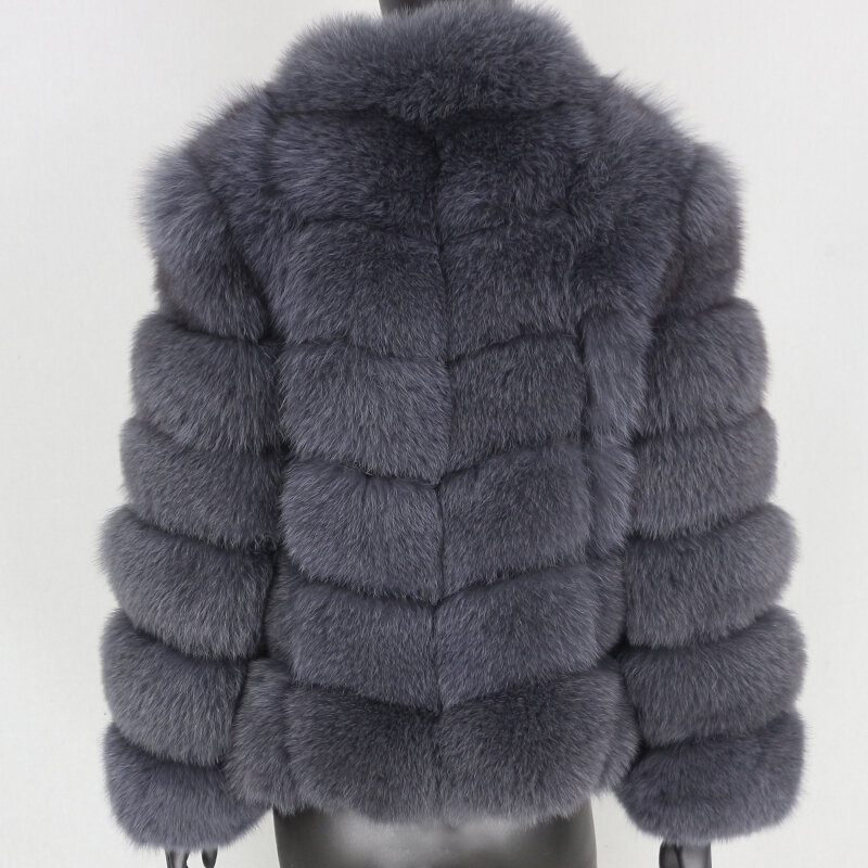 Furyourself 2023 Winterjas Vrouwen Echte Bontjas Natuurlijke Pluizige Vossenbont Bovenkleding Streetwear Warme Stand Kraag Verwijderbaar Vest