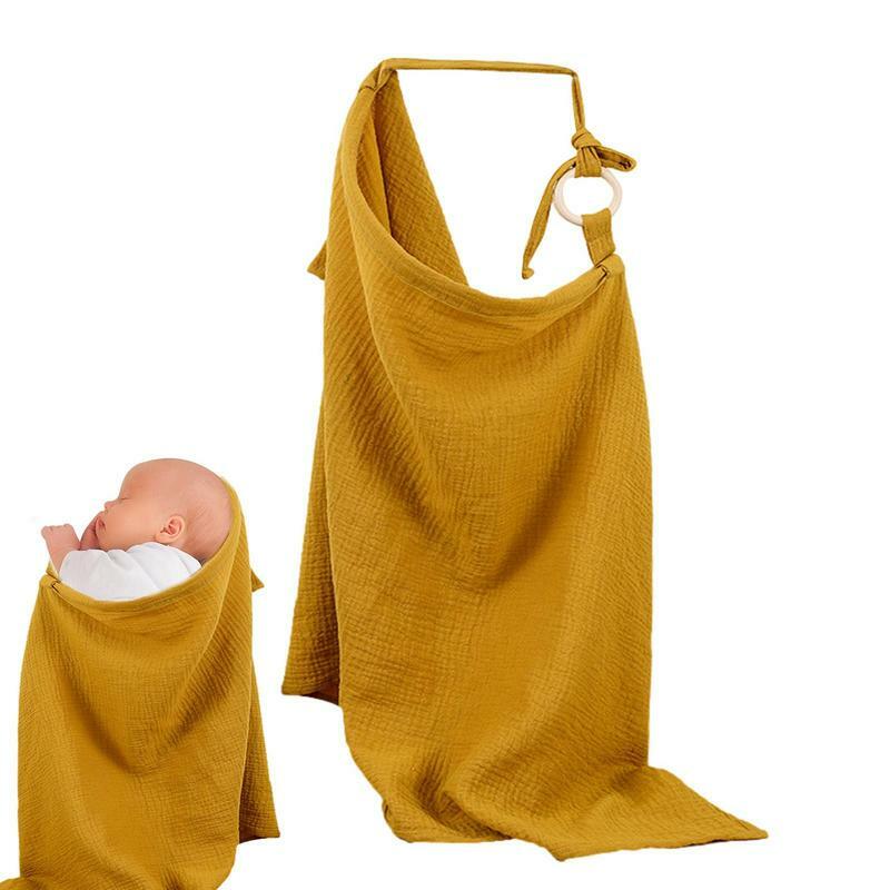 通気性のある綿の看護布、授乳カバー、看護エプロン、母乳育児タオル、クラウドプリント、通気性