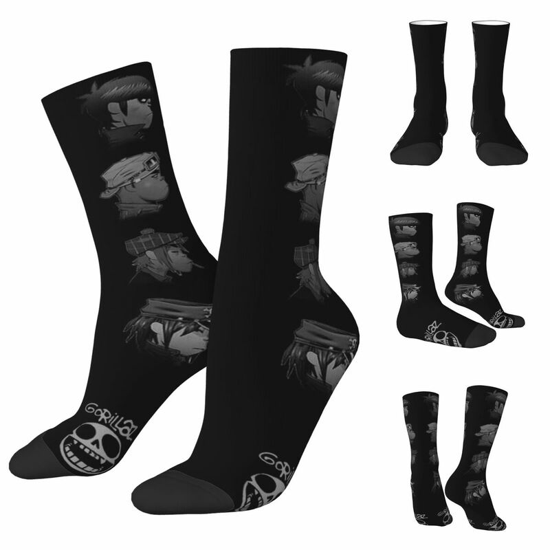 Gorillaz de Skateboard-Calcetines para hombre y mujer, medias con estampado bonito, ideal para todas las estaciones, ideal para regalar