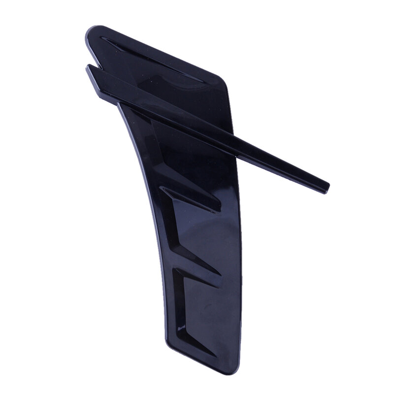 1 Pair Universal Car Black TPU Exterior Air Intake Flow Side Fender Vent Wing Cover Trim Sticker
