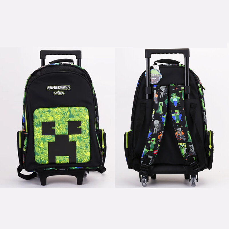 MINISO Disney-mochila con ruedas para niño y niña, morral escolar con ruedas grandes, bolsa de viaje de Marvel, regalo