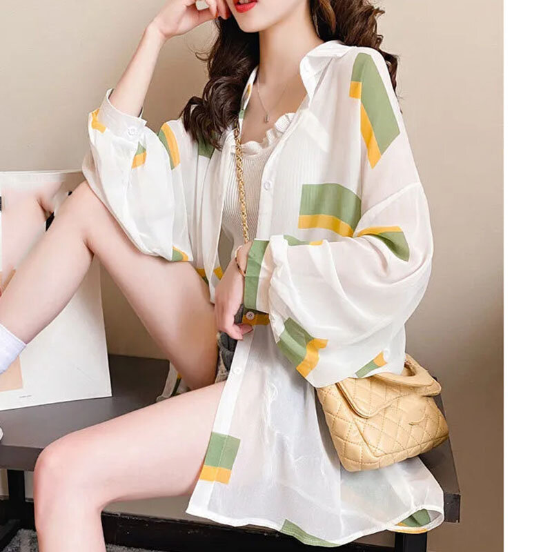Koreanische weibliche ultraviolett sichere Sonnenschutz kleidung Jacke Frauen mittellange Version Sommer locker sitzen Sonnencreme Kleidung Tops Mantel