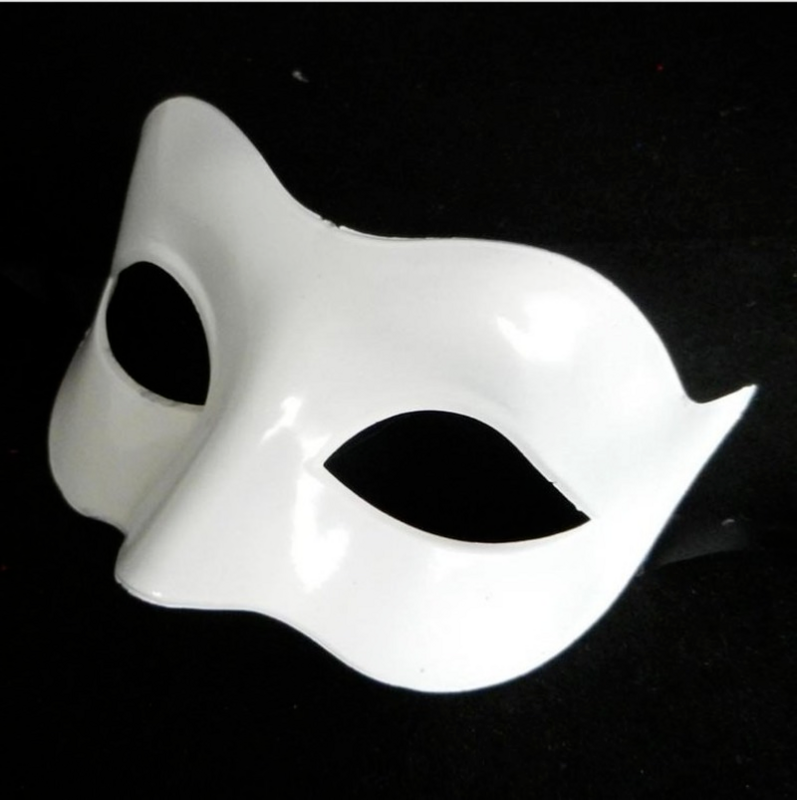 Máscara de media cara de Venecia para adultos, máscara de Halloween, máscara de ojo de zorro para damas, accesorios de fiesta de Navidad y boda, negro y blanco