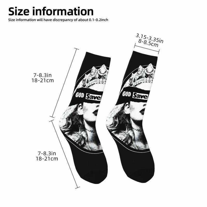 Senang kipas musik lucu kaus kaki pria Retro Harajuku t-taylor penyanyi Swifts Hip Hop kaus kaki keren kru mulus hadiah dicetak