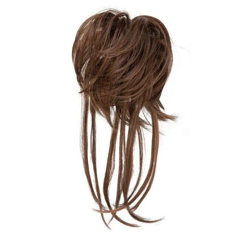 Wig Chignon wanita, rambut palsu sintetis, cakar Sanggul klip Chignon keriting, hiasan rambut sintetis