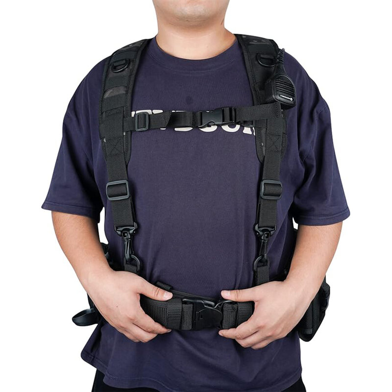 MELOTOUGH Tactical Outdoor H-Harness Duty Belt Suspenders (Battle Belt not Included)