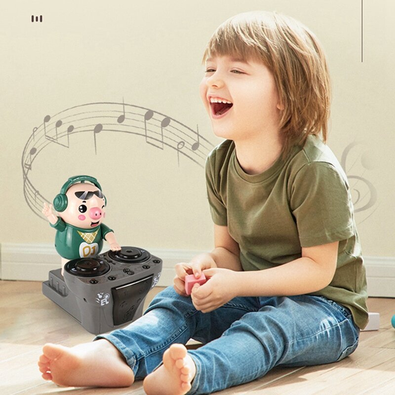 Rock Pig Children's Electric Toys Light Music Fun Electronic Party Doll Pig Waddles Dances Musical Toys