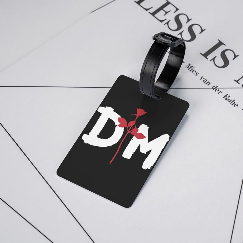 Rock Depeche electrónico personalizado, etiqueta de equipaje de modo fresco para maleta de viaje, cubierta de privacidad, tarjeta de identificación con nombre