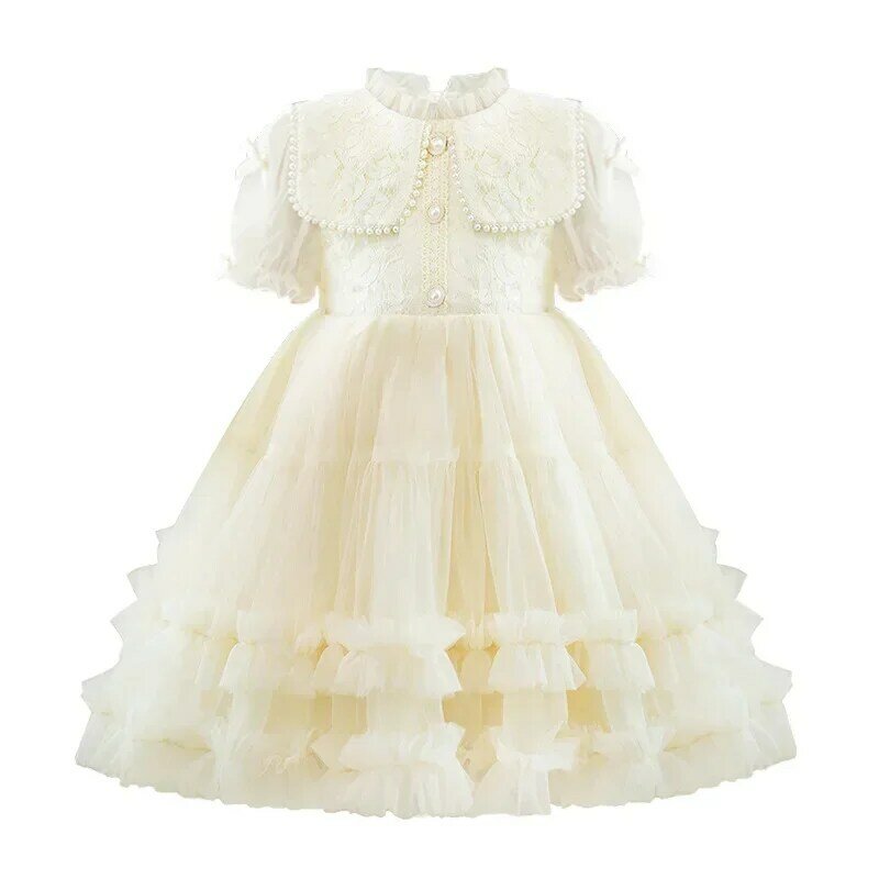 Girl's Princess Summer New Children's Fashionable Fluffy Yarn Little Girl's June 1st Performance Dress