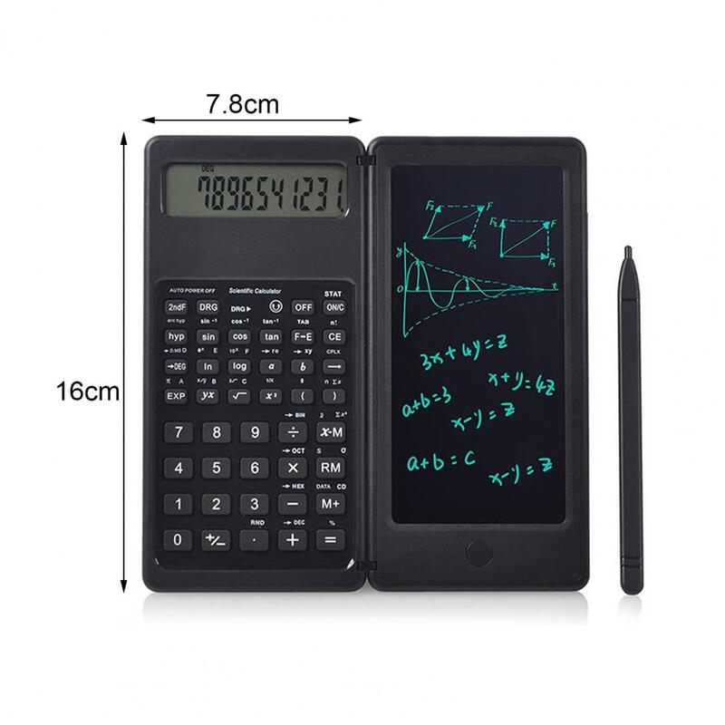 Calculatrice scientifique légère avec écran LED, calculatrice électronique pour étudiants, housse de protection, fournitures de bureau