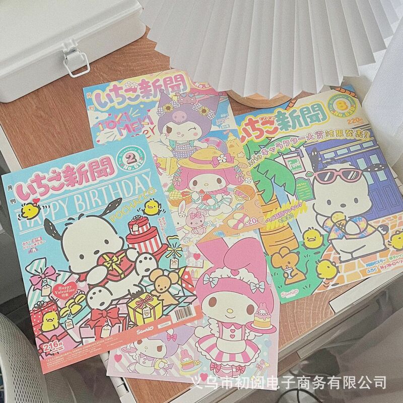 Sanrio мультфильм Hello Kitty Cinnamoroll детский ежемесячный плакат Девочка Сердце прекрасное украшение комнаты наклейки на стену Студенческая спальня сделай сам