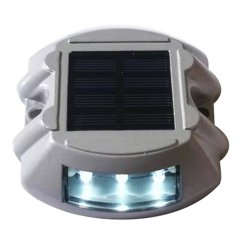 야광 캐스트 알루미늄 로드 스터드 LED 야외 반사 로드 스터드 램프, 방수 및 압축 태양 에너지 점멸 모델