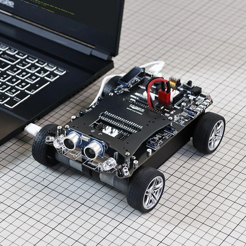 Умный робот-автомобиль STM32, электронный комплект с кодировщиком 310, Ультразвуковой модуль, «сделай сам», проект макетной платы