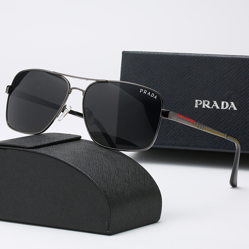 2024 Classics Fashion Luxury Brand Sunglasses Men Sun Glasses Women Metal Frame Black Lens Eyewear Driving Goggles UV400 T07