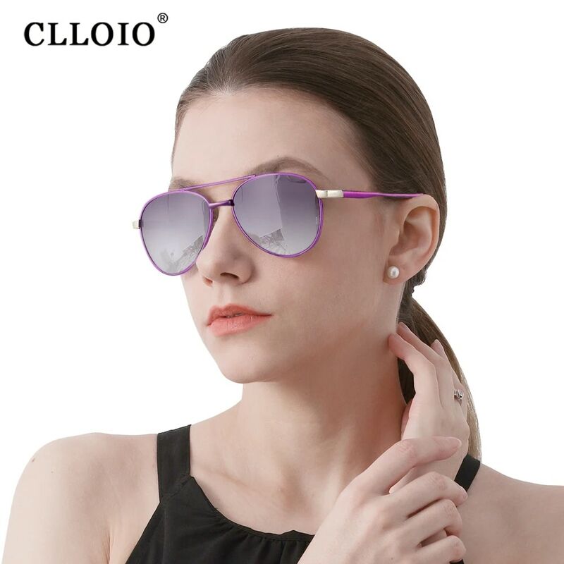 Clloio-女性のための偏光サングラス,女性のブランドデザインのサングラス,女性の日焼け止め,ヴィンテージデザイン,運転に適しています