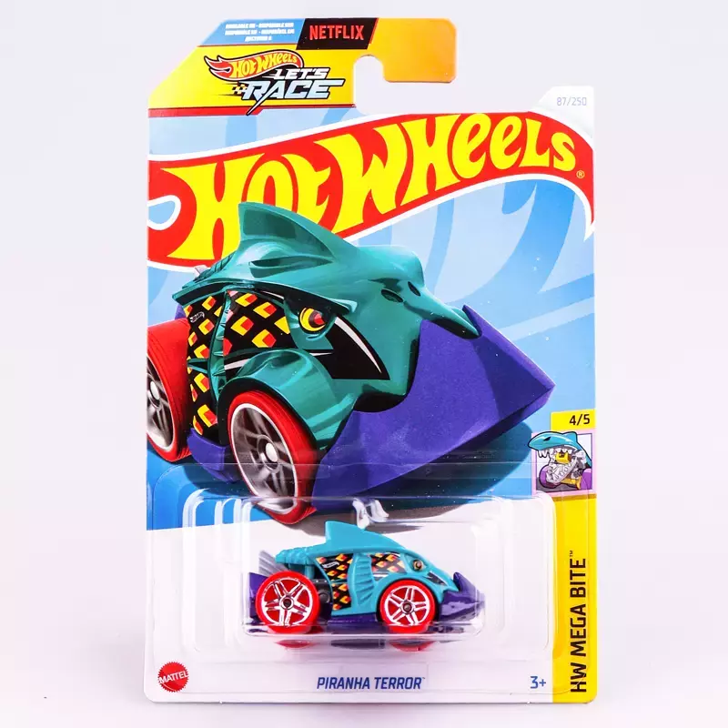 Hot Wheels-Diecast Car Brinquedos para Meninos, Rockroadster Piranha, Terror Street, Wiener GT-scorcher Presente, Vamos Corrida de Brinquedos, 1:64