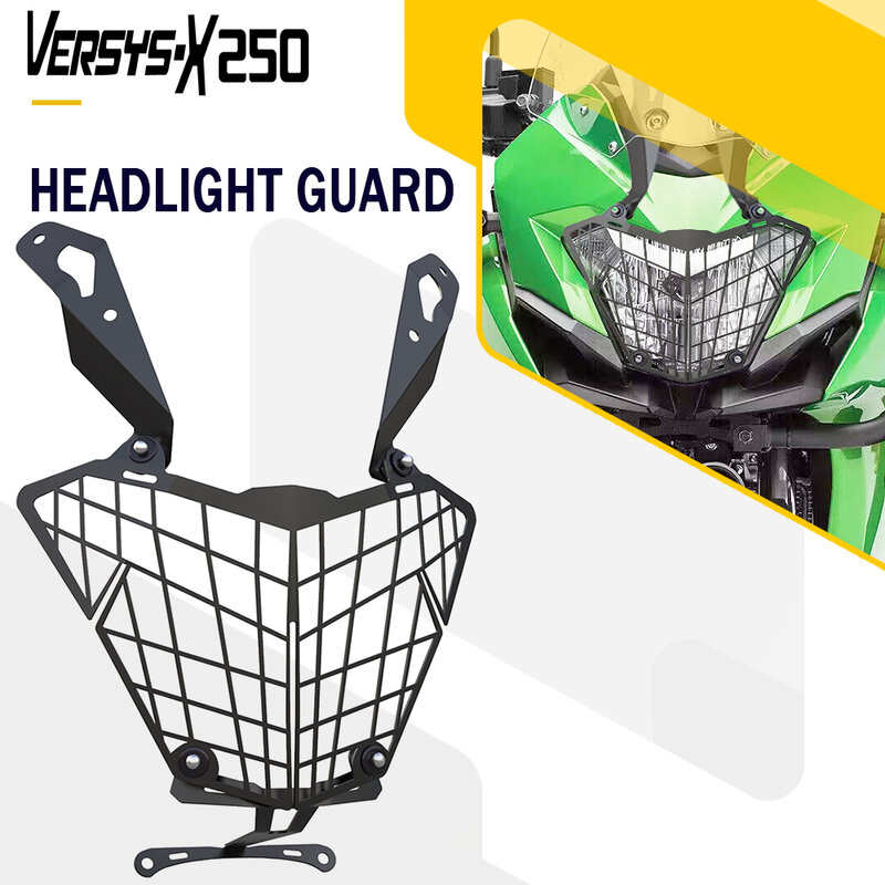 Protector de faro delantero de motocicleta, cubierta para kawasaki VERSYS-X 250 Versys X250 VERSYS-X250 ABS 2017-2019 2020 2021 2022 2023