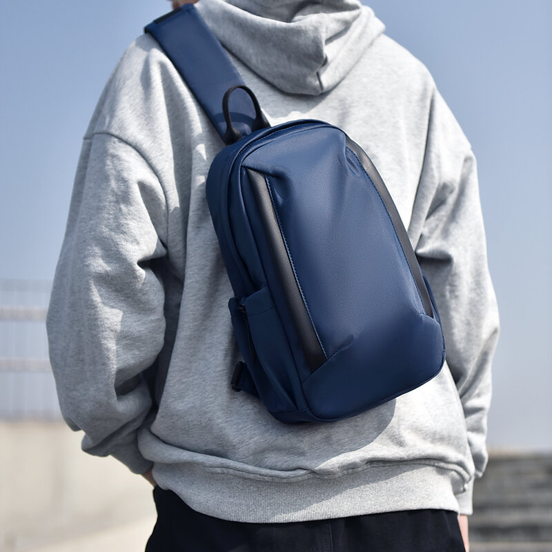 Мужская нагрудная сумка Toposhine, Модный брендовый диагональный рюкзак, маленькая летняя Роскошная модная тканевая сумка на одно плечо