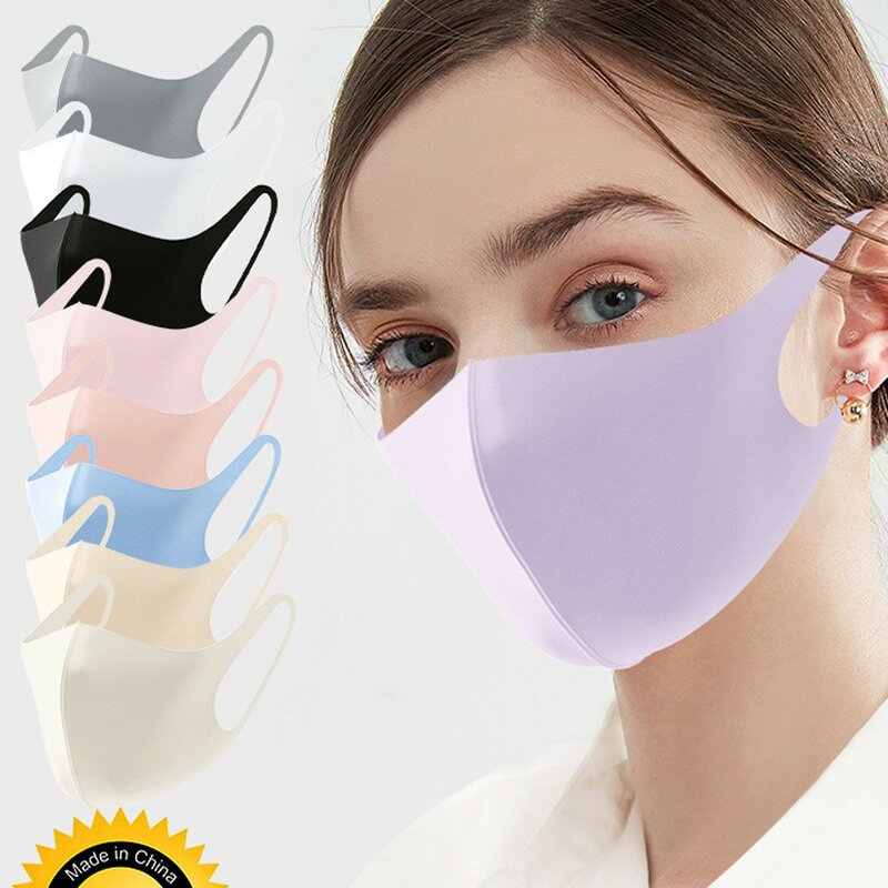 Máscara protetora monocromática inodora para adultos, essencial e confortável, elegante e na moda, adequada para viagens de longa distância