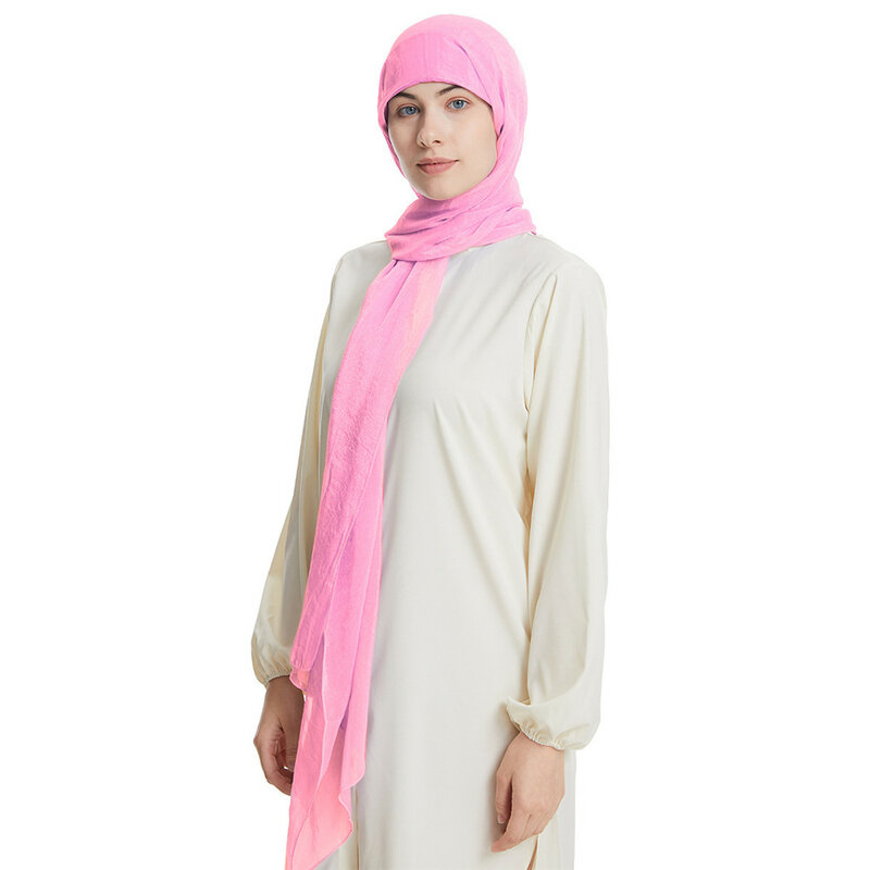 Summer Women's Ready To Wear Instant Hijab Scarf With Inner Cap Muslim Head Scarf Islamic Shawls Arab Headscarf Middle East Arab